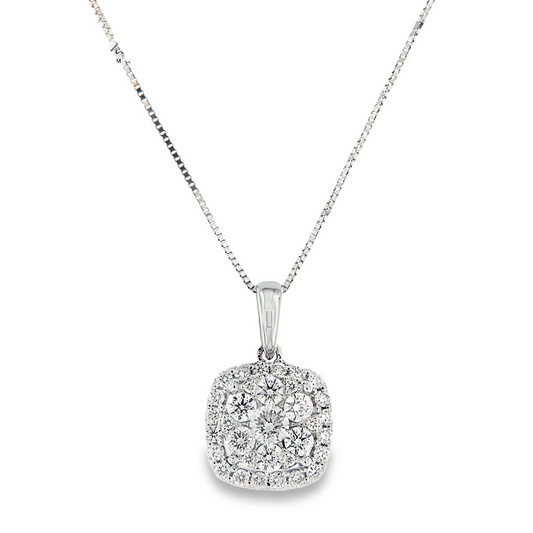 Луксозно колие с диаманти 0.50ct от бяло злато 18к – модел RN80B | Kirkorian Diamonds