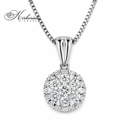 Колие от бяло злато 14к с диаманти 0.50ct – сияние и елегантност | Kirkorian Diamonds