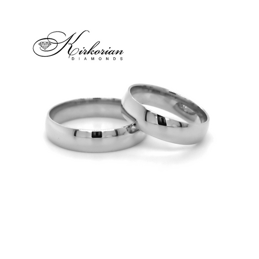 Класически брачни халки WRD101 от бяло, жълто или розово злато 14k – различни ширини и покрития