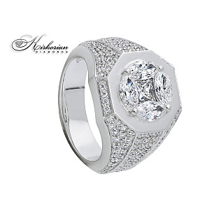 Мъжки пръстен бяло злато 18k диаманти 2.58ct код:S247265   