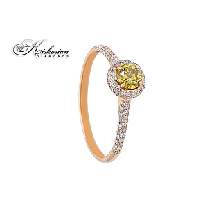 Годежен пръстен розово злато 18к  диаманти 0.57ct код:S250052  