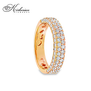 Пръстен халка розово злато 18k диаманти 0.95ct код:S251158  