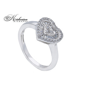  годежен пръстен  бяло злато  18к с диаманти 0.25 карата код:S262368     