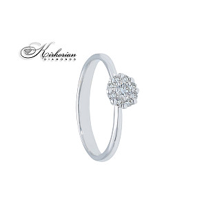  годежен пръстен  бяло злато  18к с диаманти 0.23 карата код:S262542BB 