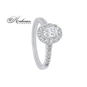Годежен пръстен бяло злато 18к с диаманти 0.848 карата код:S231146