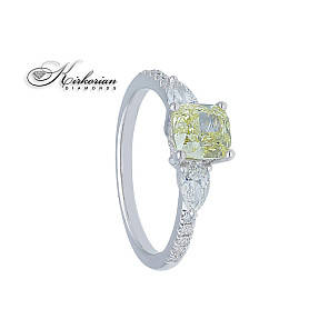 Годежен пръстен бяло злато 18к с диаманти 1.83 карата код:S265902  