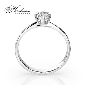 Годежен пръстен от бяло злато 18К с диаманти 0.21 ct G SI – код: 10110015