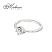 Годежен пръстен от бяло злато 14К с диамант 0.12 ct – код K361