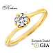 Годежен пръстен от жълто злато 14к с диамант 0.30ct – GIA сертификат, код K580A