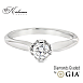 Годежен пръстен от бяло злато 14к с диамант 0.30ct – GIA сертификат – код K582