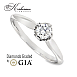 Годежен пръстен от бяло злато 14к с диамант 0.30ct – GIA сертификат – код K582