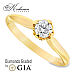 Годежен пръстен от жълто злато 14к с диамант 0.30ct – GIA сертификат – код K582A