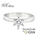 Годежен пръстен с диамант 0.30 ct GIA от бяло злато 14К – модел K584