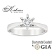 Годежен пръстен с диамант 0.30 ct GIA от бяло злато 14К – модел K584