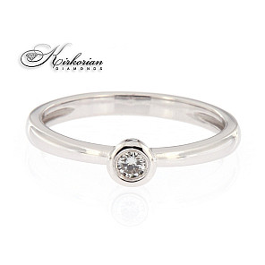 Годежен пръстен 14к. с диамант 0.10 карата код:K587