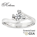 Годежен пръстен от бяло злато 14к с диамант 0.30ct – GIA сертификат – код K590