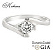 Елегантен годежен пръстен от бяло злато 14k с диамант 0.40ct GIA – модел K593A Елегантен годежен пръстен от бяло злато 14k с диамант 0.40ct GIA – модел K593A