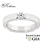 Годежен пръстен от бяло злато 14k с диамант 0.30ct D/VVS2 – GIA сертификат – K595