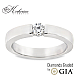Годежен пръстен от бяло злато 14k с диамант 0.30ct D/VVS2 – GIA сертификат – K595