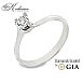 Класически годежен пръстен от бяло злато 14k с диамант 0.40ct GIA E/VS1 G294A