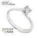 Класически годежен пръстен от бяло злато 14k с диамант 0.40ct GIA E/VS1 G294A