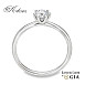 Класически годежен пръстен K623 – Бяло злато 14k с диамант 0.50ct GIA
