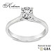 Класически годежен пръстен от бяло злато 18k с диамант 0.50ct E/VVS2 GIA – код K630