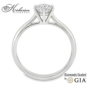 Класически годежен пръстен от бяло злато с диамант 0.50ct GIA – модел K631