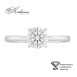 Класически годежен пръстен от бяло злато 14k с диамант 0.50ct IGI сертификат K635