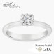 Класически годежен пръстен с 0.50ct GIA диамант | 18K бяло злато