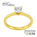 Изискан годежен пръстен от жълто злато 14k с диамант 0.50ct H VS1 IGI – модел K654B 