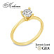 Изискан годежен пръстен от жълто злато 14k с диамант 0.50ct H VS1 IGI – модел K654B 