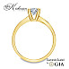 Изискан годежен пръстен от жълто злато 14k с диамант 0.50ct H VS1 IGI – модел K654B 