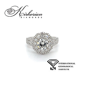 Годежен пръстен от бяло злато 18К с диаманти 1.74 ct IGI – лукс и съвършенство от Kirkorian Diamonds