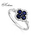 Пръстен със сапфири 0.728 ct и диаманти 0.17 ct от бяло злато 18К – модел RG058757