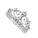 Пръстен корона с диаманти 0.32 ct от бяло злато 14К – модел RN437