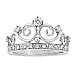 Пръстен корона с диаманти 0.32 ct от бяло злато 14К – модел RN437