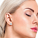 Обеци от бяло злато 14К с диаманти 0.20 ct в класически обков Елегантен модел Код RN96