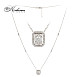 Колие от бяло злато 18k с диаманти 0.42ct – модел IT34 с багет и кръгли диаманти Колие от бяло злато 18k с диаманти 0.42ct – модел IT34 с багет и кръгли диаманти