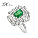 Пръстен от бяло злато 18K с изумруд 1.08ct и диаманти 0.58ct | Размер 54 | Сертификат Пръстен от бяло злато 18K с изумруд 1.08ct и диаманти 0.58ct | Размер 54 | Сертификат