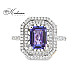 Пръстен от бяло злато 18K с танзанит 1.46ct и диаманти 0.64ct | Размер 54 | Код IT53
