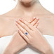 Пръстен от бяло злато 18K с танзанит 1.46ct и диаманти 0.64ct | Размер 54 | Код IT53