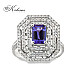 Годежен пръстен от бяло злато 18К с танзанит 1.13 ct и диаманти 0.46 ct – луксозна изработка Kirkorian Diamonds
