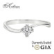 Годежен пръстен от бяло злато 14К с диамант 0.25 ct GIA сертификат – Перфектно съотношение цена-качество | Kirkorian Diamonds