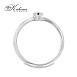 Годежен пръстен с диамант 0.10 ct от бяло злато 14К – минималистичен модел K587