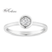 Годежен пръстен от бяло злато 14К с диамант 0.24 ct – класически дизайн K588
