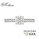 Годежен пръстен с диамант 0.90ct и GIA сертификат – бяло злато 14k с акцентни камъни
