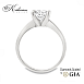 Годежен пръстен от бяло злато с диамант принцес 1.00ct GIA