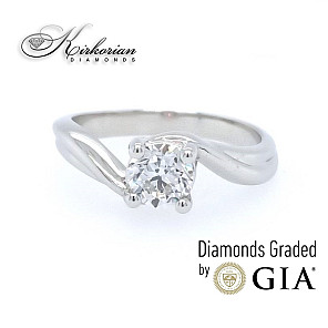 Годежен пръстен 14к. с инвестиционен диамант 1.00 карат  GIA сертификат код; K621