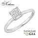Годежен пръстен с диамант Cushion 0.80ct E VS2 GIA от бяло злато 14k – K622